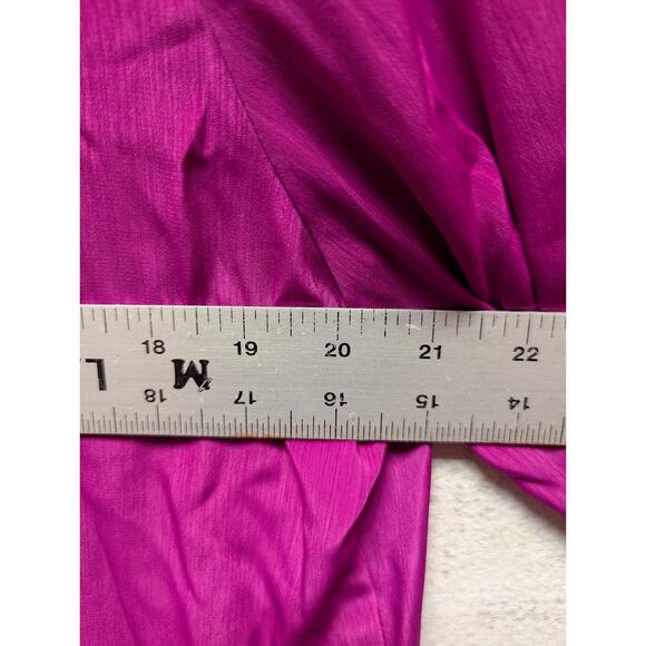 S G Sport Career long Sleeve Pullover Blouse Shirt LARGE Purple Keyhole Back - Picture 5 of 5